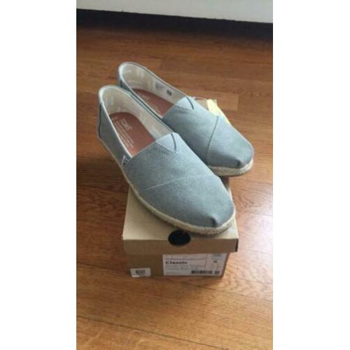 Toms classic drizzle grey canvas rope sole nieuw maat 36,5