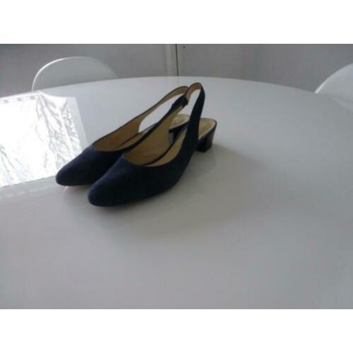 Paul Noyen slingback pumps 40 blauw suede als nieuw