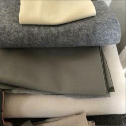 18 lappen stof leer aarde tinten groen vilt viscose