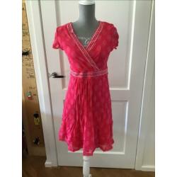 Roze zomerjurk van comma maat 38