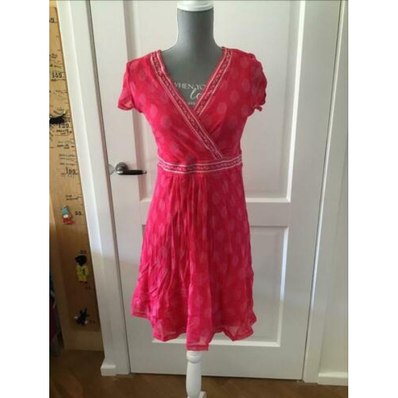 Roze zomerjurk van comma maat 38