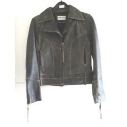 Leren biker jack Rino & Pelle mt 40