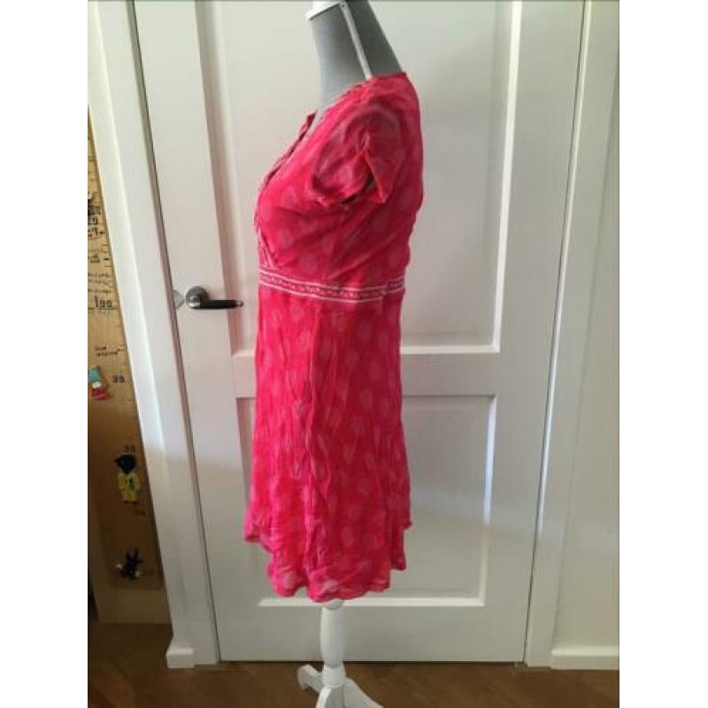 Roze zomerjurk van comma maat 38