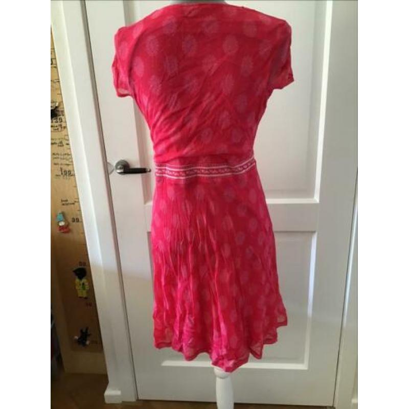 Roze zomerjurk van comma maat 38