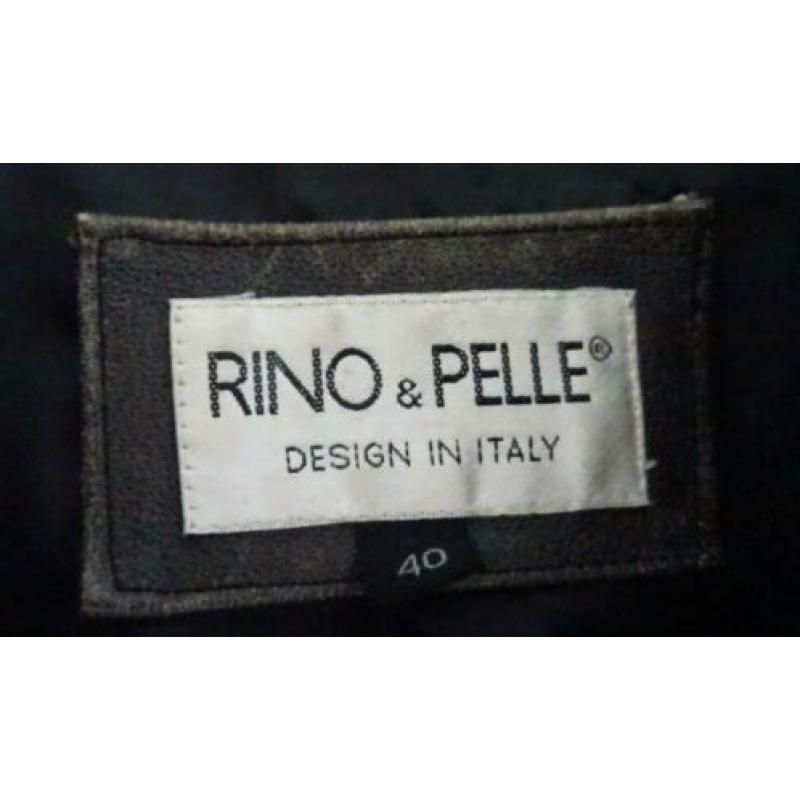 Leren biker jack Rino & Pelle mt 40