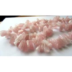 Prachtige Rozenkwarts ketting lang uniek, 260 gr!