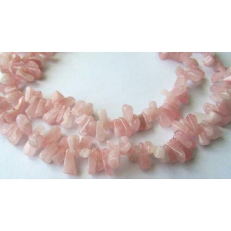 Prachtige Rozenkwarts ketting lang uniek, 260 gr!
