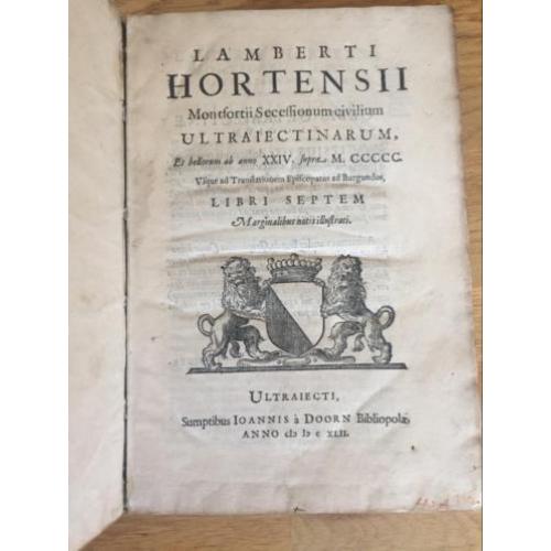 1642 zeldzame beschrijving Utrecht Hortensius folio