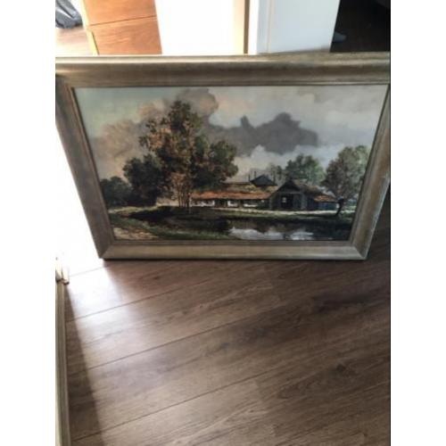 Mooi schilderij van BH slotman met mooie lijst