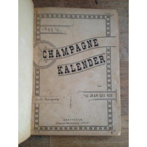 Champagne kalender 1893 vele illustraties