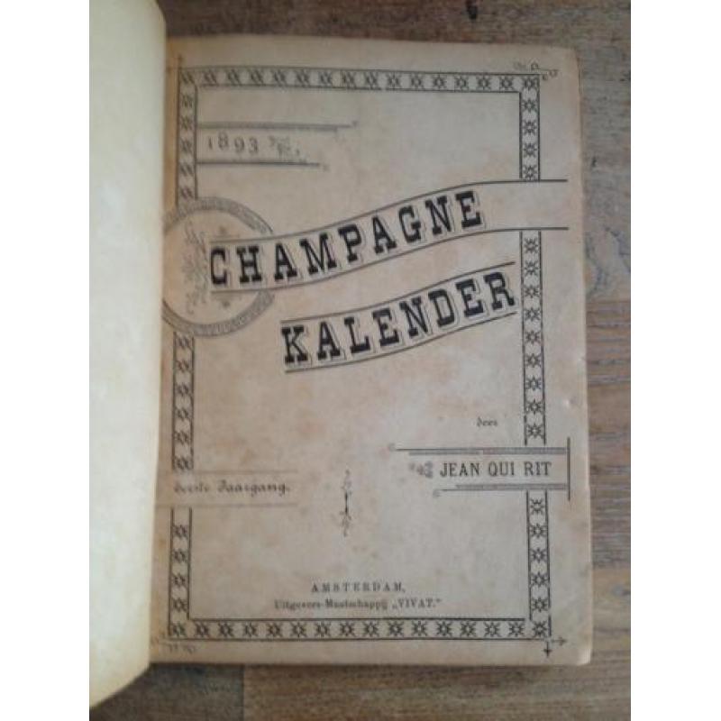 Champagne kalender 1893 vele illustraties