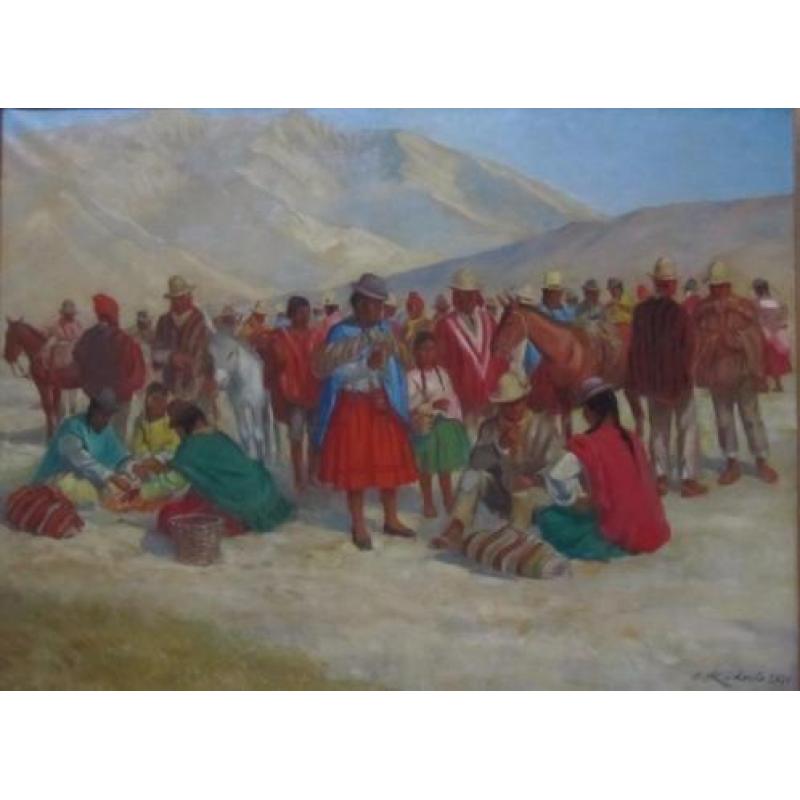 =uit 1926======indianen in de bergen====gesigneerd =====