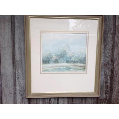 aquarel Havelter toren door Jan Jetten