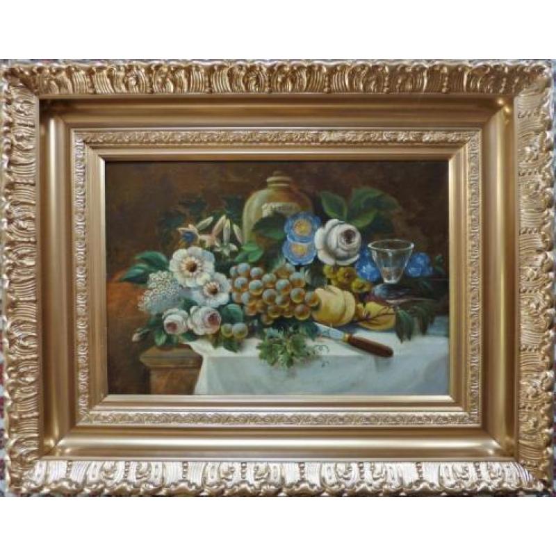Antiek schilderij van L.Jonker uit 1869