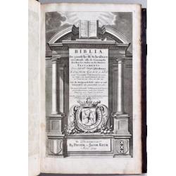 Antieke STATENBIJBEL BIBLIA (1729) 62 GRAVURES v. Jan LUIKEN