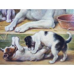 Bert Notenboom 1942 -2011 - Moederhond met haar puppy's