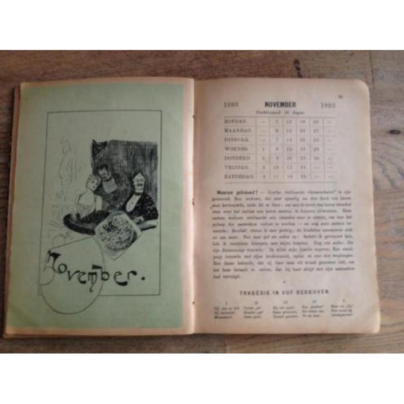 Champagne kalender 1893 vele illustraties