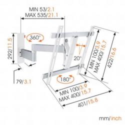 Vogels WALL 3245 wit muurbeugels