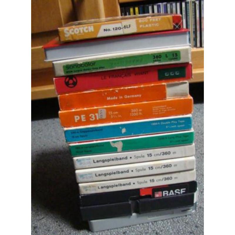 te koop.14x div.reels met tape en box