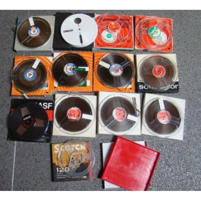 te koop.14x div.reels met tape en box