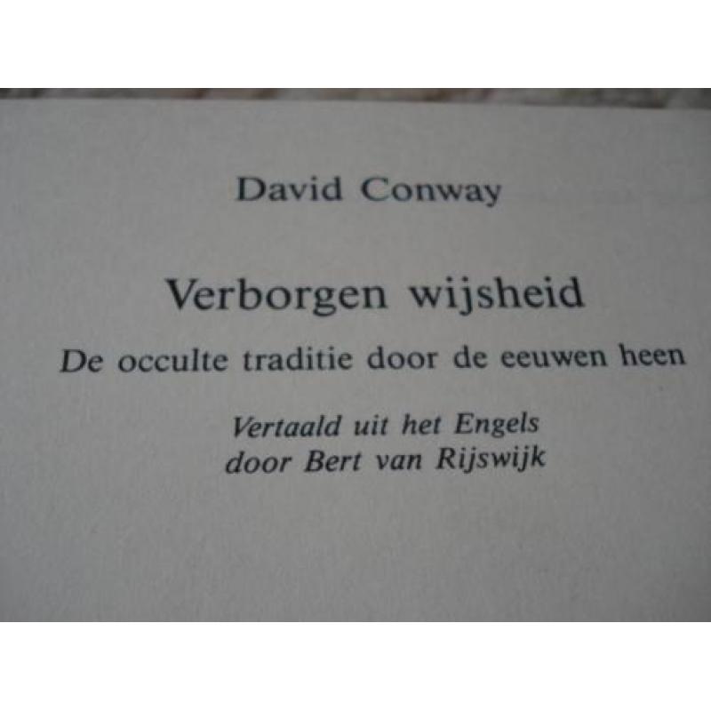 Verborgen Wijsheid David Conway Occult traditie door eeuwen
