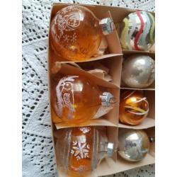 15 oude brocante antieke kerstballen