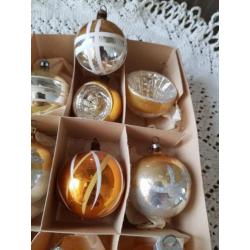 15 oude brocante antieke kerstballen