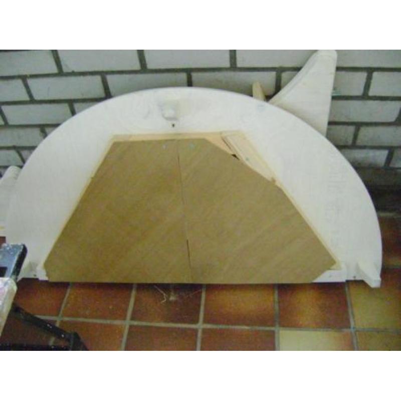 witte houten kerstboom