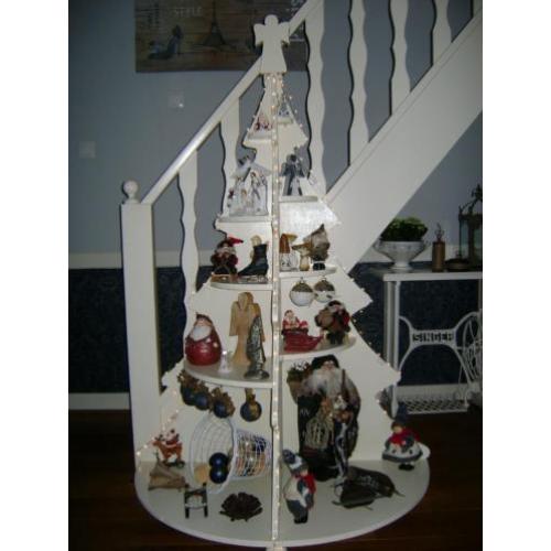 witte houten kerstboom