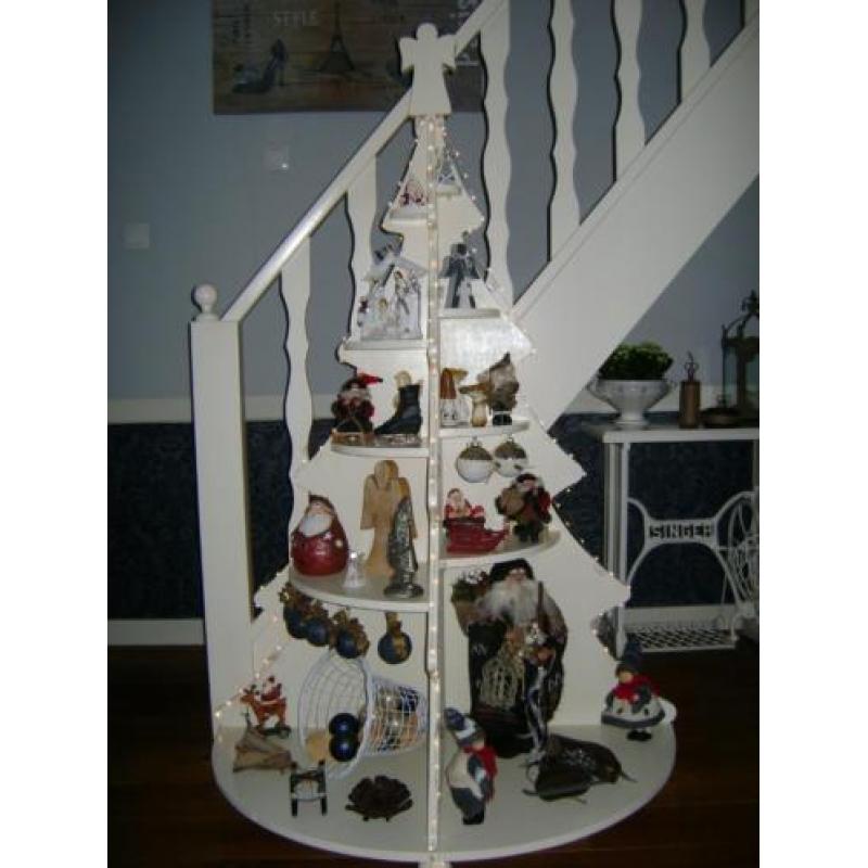 witte houten kerstboom