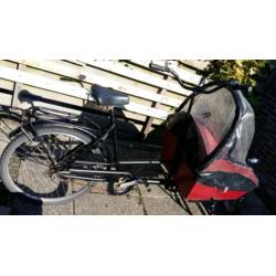 Bakfiets FIETSFABRIEK met Huif & 3 nexus versnellingen