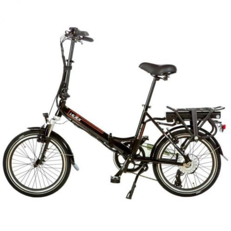 Shinga lacros Scamper S200 elektrische vouwfiets zwart