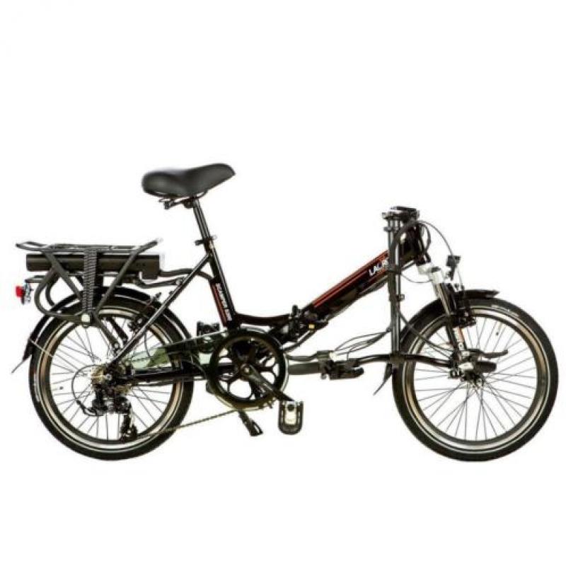 Shinga lacros Scamper S200 elektrische vouwfiets zwart