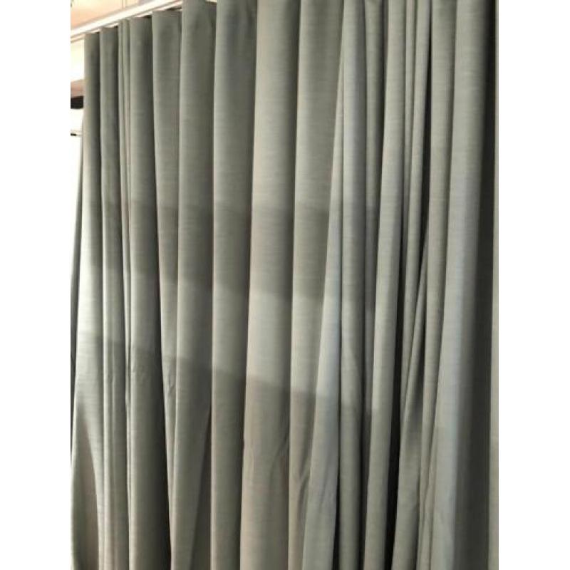 Gordijnen NIEUW wave plooi 671 breed/254 hoog grijs/groen
