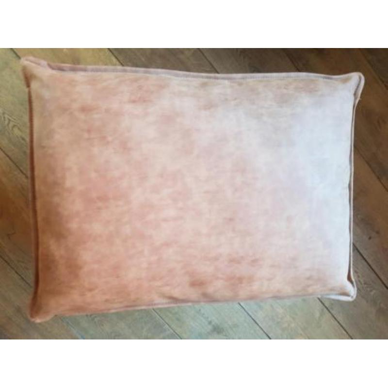 Nieuw leren krukjes 2 stuks, 42x42 en 40x60 35 cm hoog