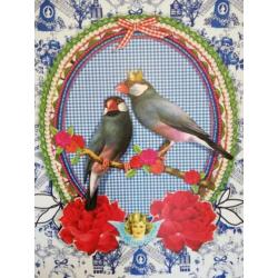 Pip studio Behang wand vogels