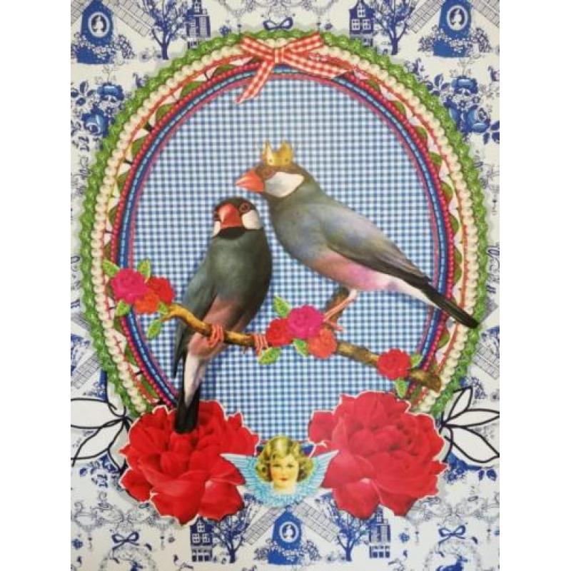 Pip studio Behang wand vogels