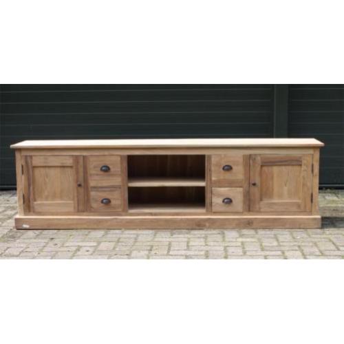 Teak TV meubel 200cm breed in de aanbieding * Indoteak