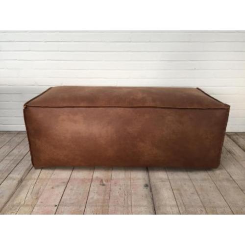 SHOWMODEL BePure poef COGNAC/ Be Pure hocker Rodeo