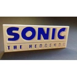 SONIC 3D logo blauw/wit