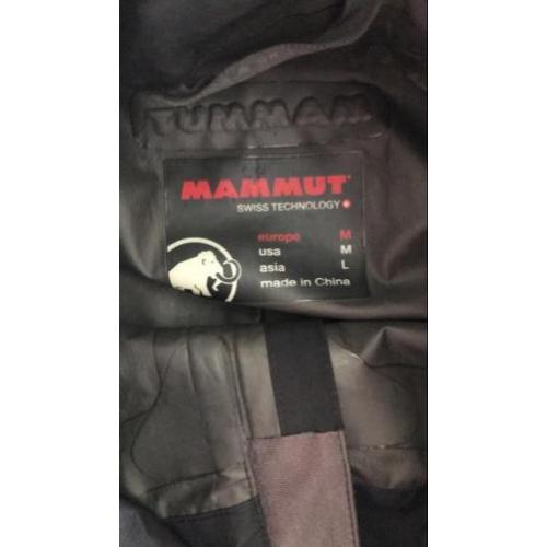 Mammut gore tex regenjas, zwart, maat M