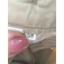 beige afritsbroek heren Merk Manok maat 58