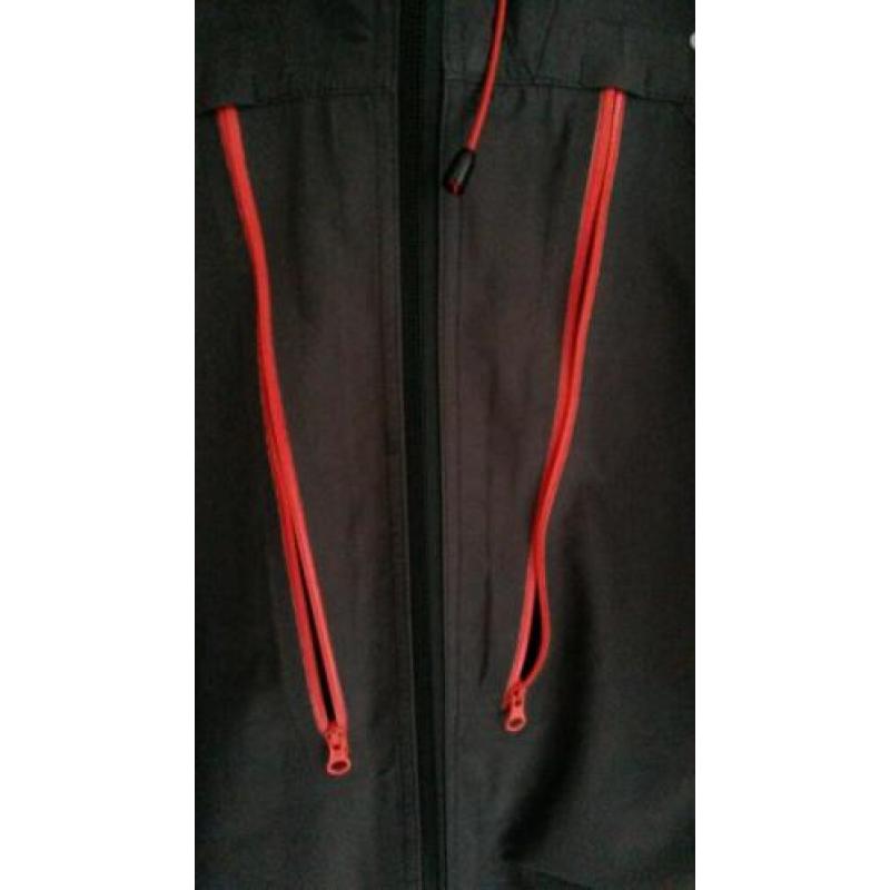 Quechua antraciet grijs regen jack maat s