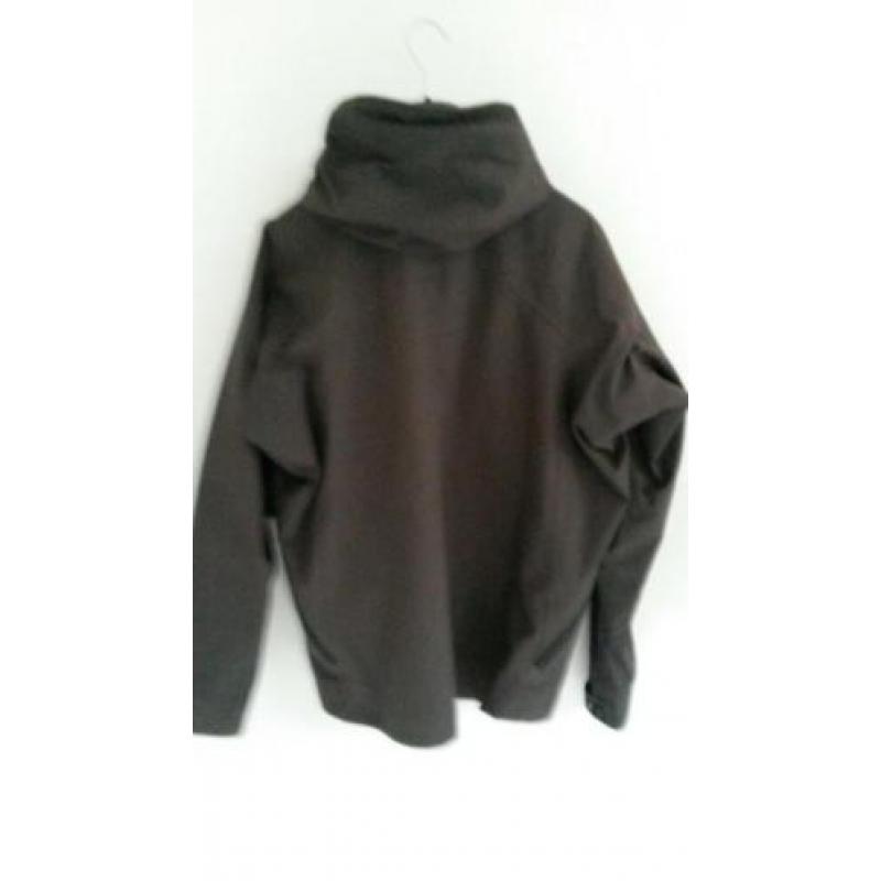 Quechua antraciet grijs regen jack maat s